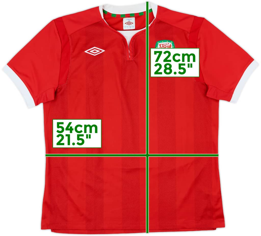 2011-12 Wales Home Shirt - 9/10 - (L)