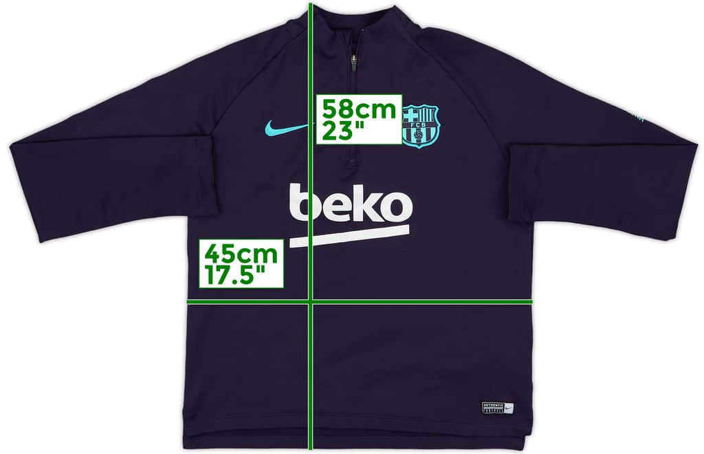 2018-19 Barcelona Nike 1/4 Zip Training Top - 5/10 - (L.Boys)