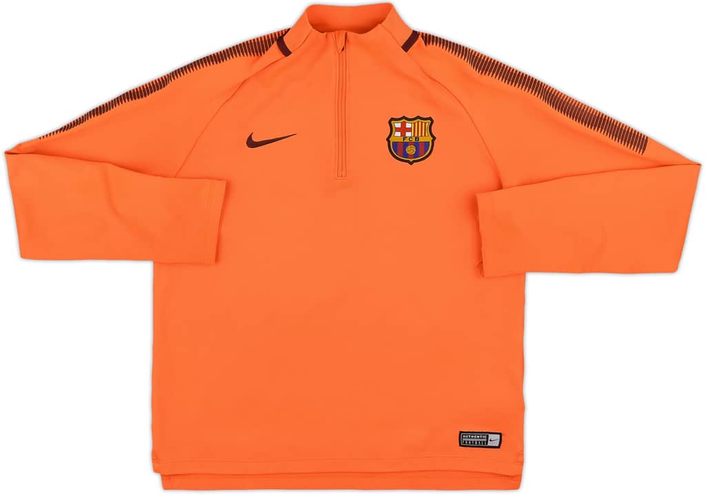 2017-18 Barcelona Nike 1/4 Zip Drill Top - 9/10 - (L.Boys)
