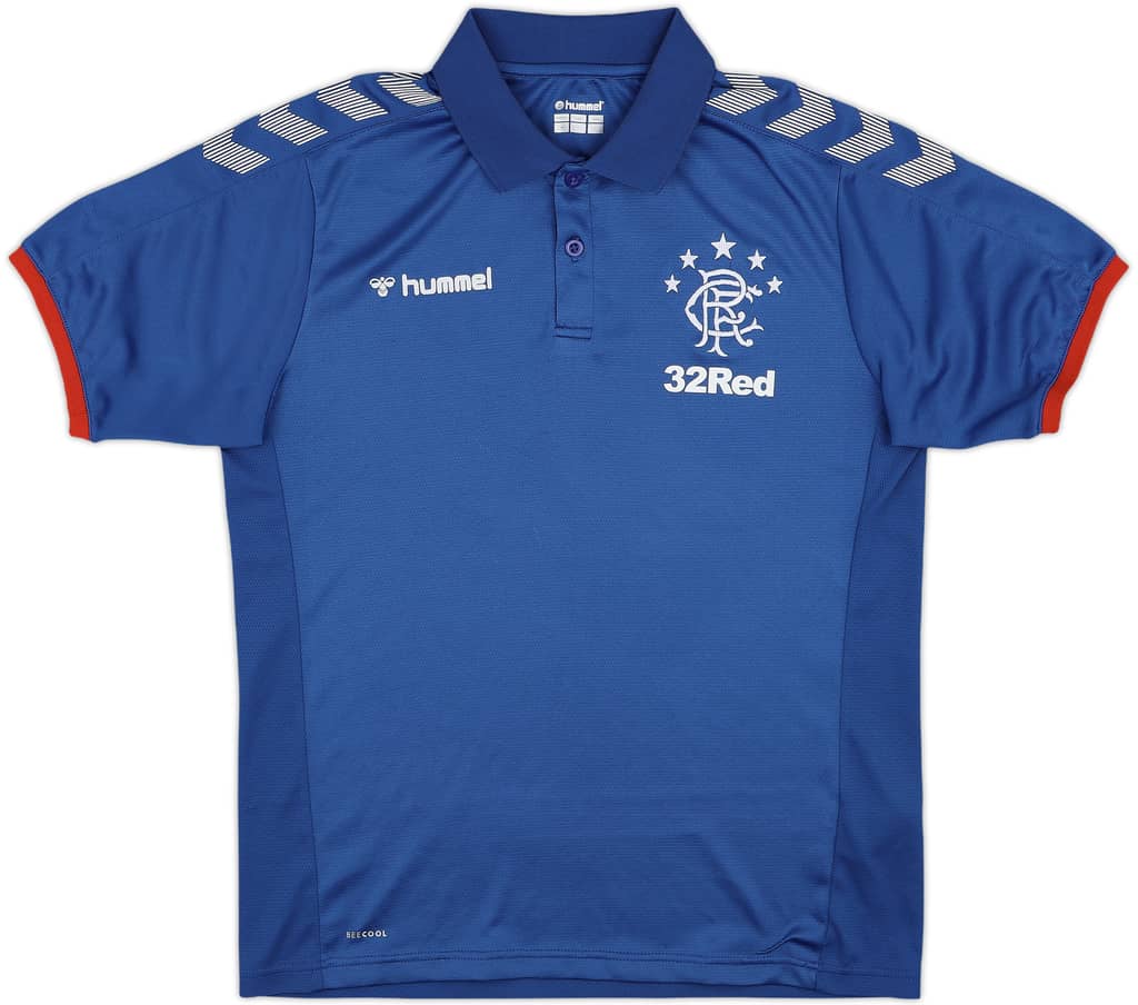 2018-19 Rangers Hummel Polo Shirt - 8/10 - (M)