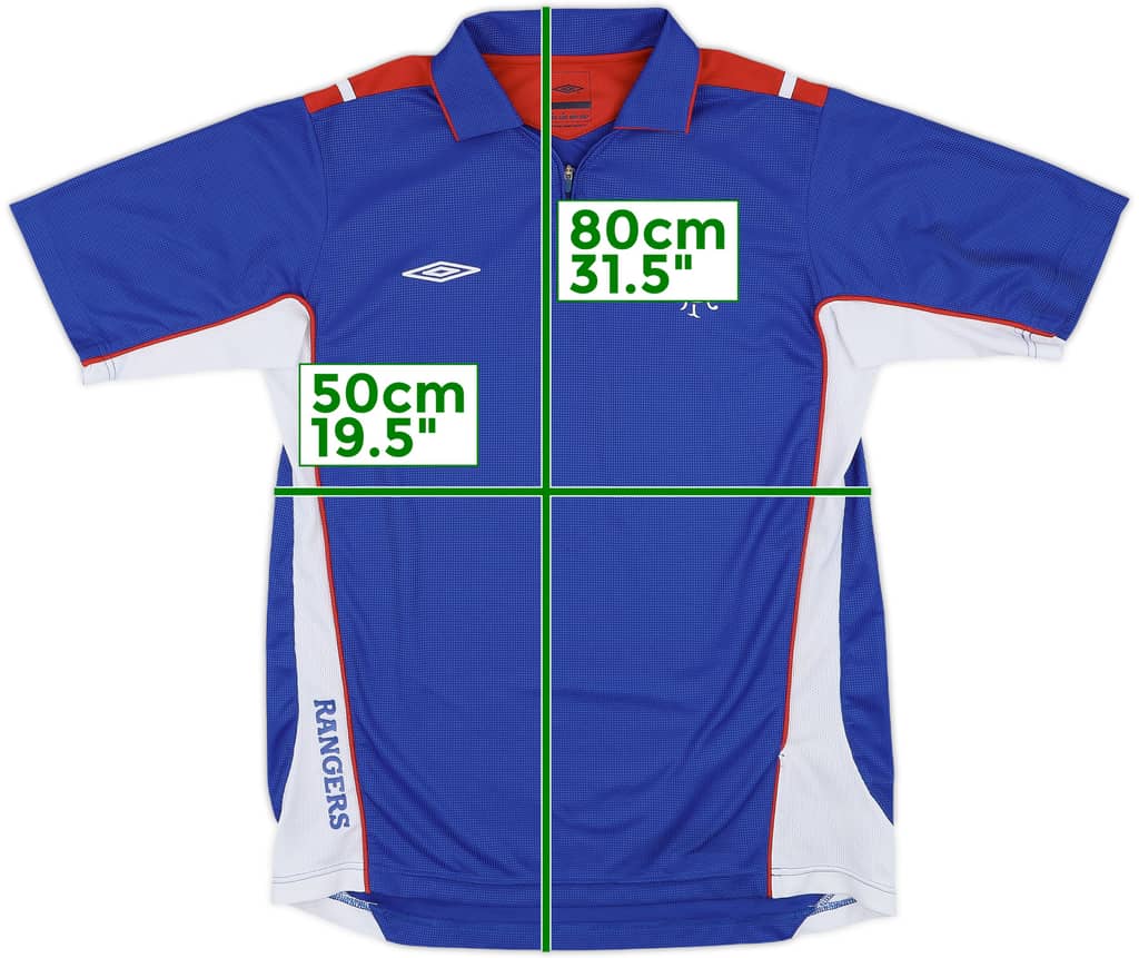 2006-07 Rangers Umbro 1/4 Zip Polo Shirt - 9/10 - (M)