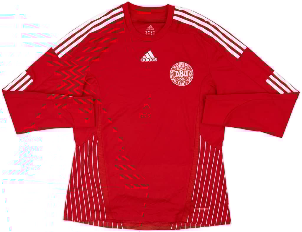 2007-10 Denmark Player Issue Home L/S Shirt - 8/10 - (L)
