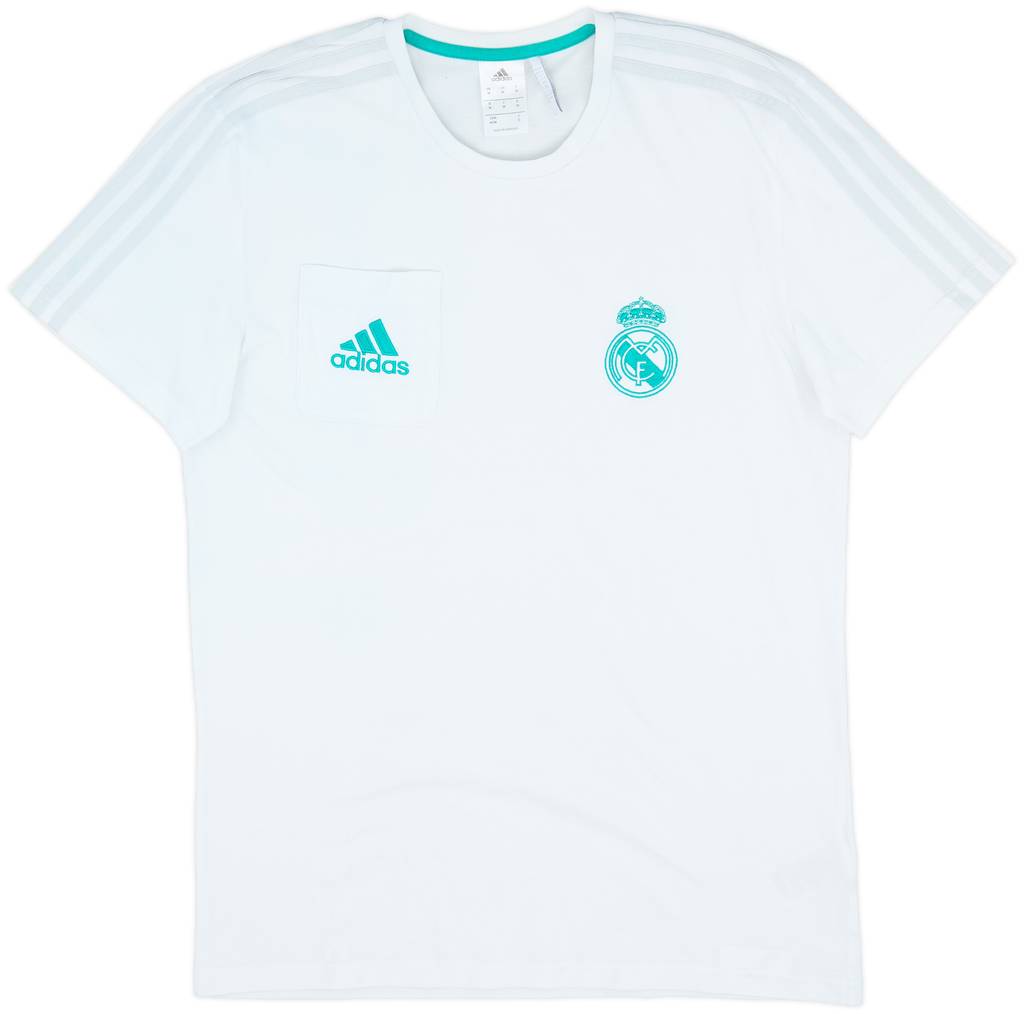 2017-18 Real Madrid adidas Cotton Tee - 9/10 - (M)