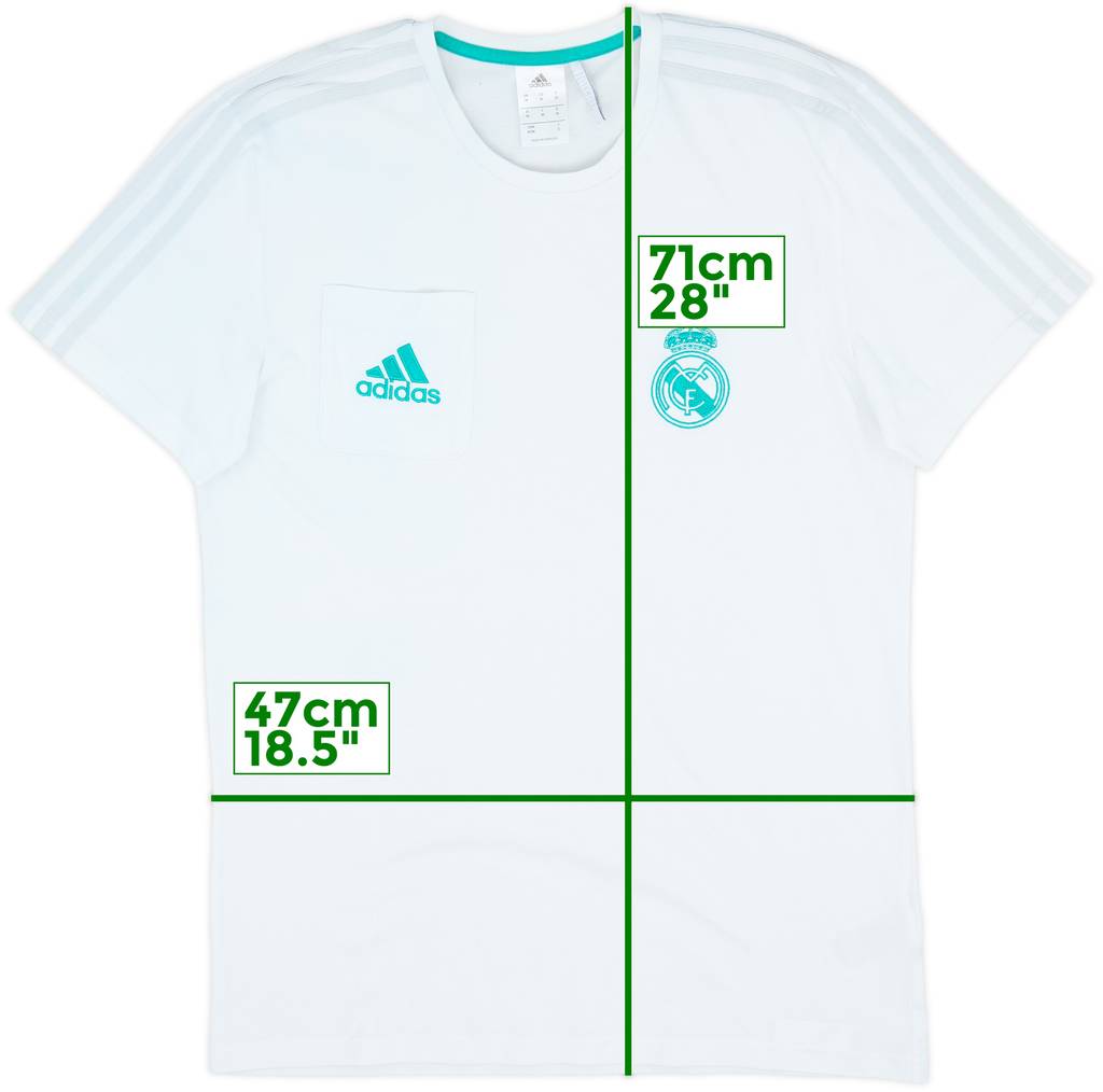 2017-18 Real Madrid adidas Cotton Tee - 9/10 - (M)