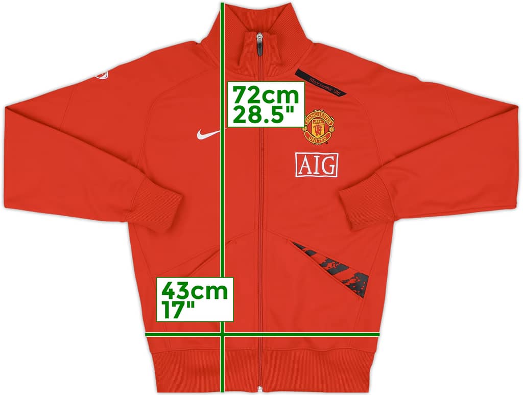 2007-08 Manchester United Nike Track Jacket - 8/10 - (S)