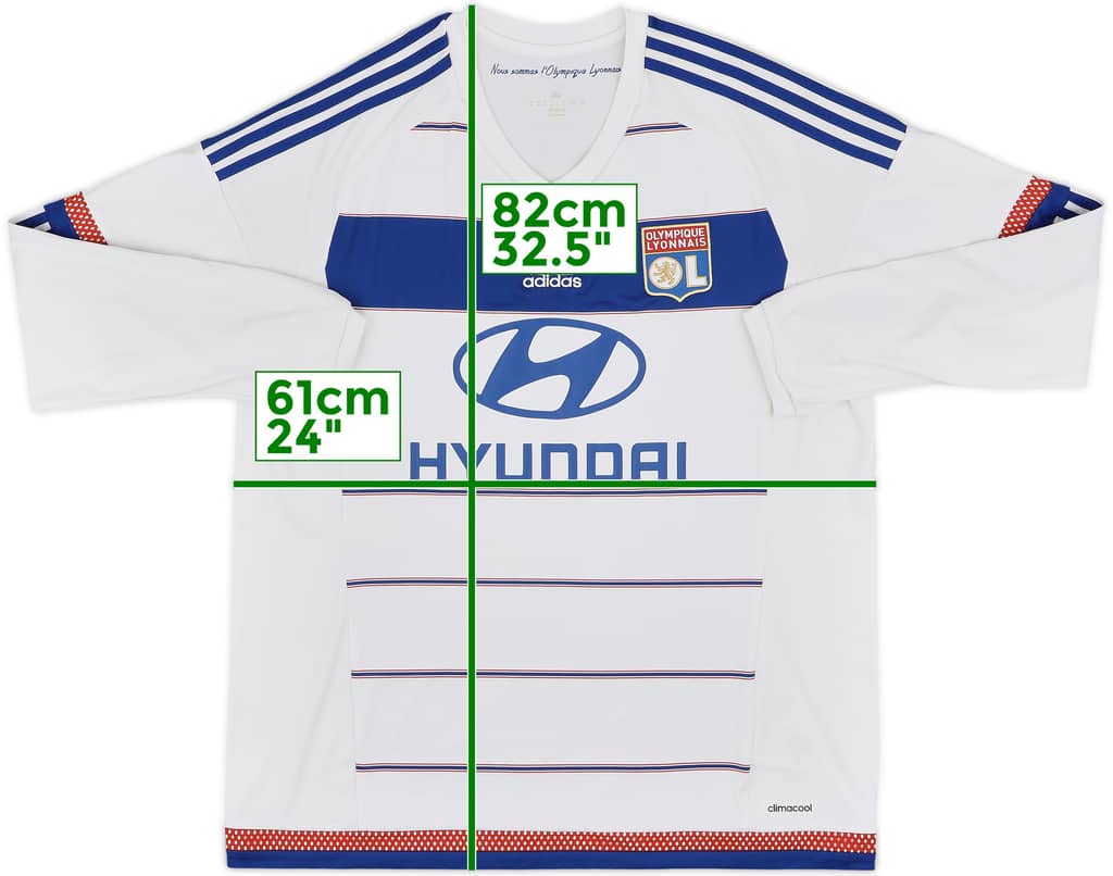 2015-16 Lyon Home L/S Shirt - 8/10 - (XL)