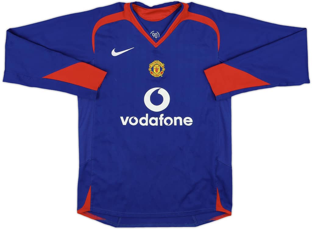 2005-06 Manchester United Away L/S Shirt - 8/10 - (L.Boys)
