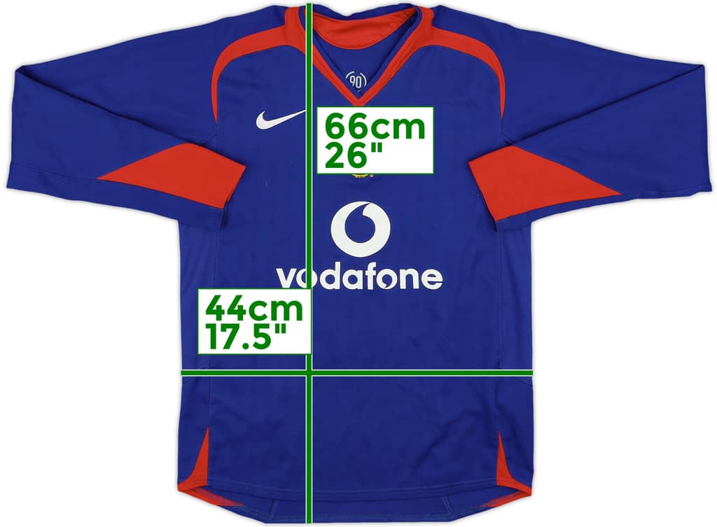 2005-06 Manchester United Away L/S Shirt - 8/10 - (L.Boys)