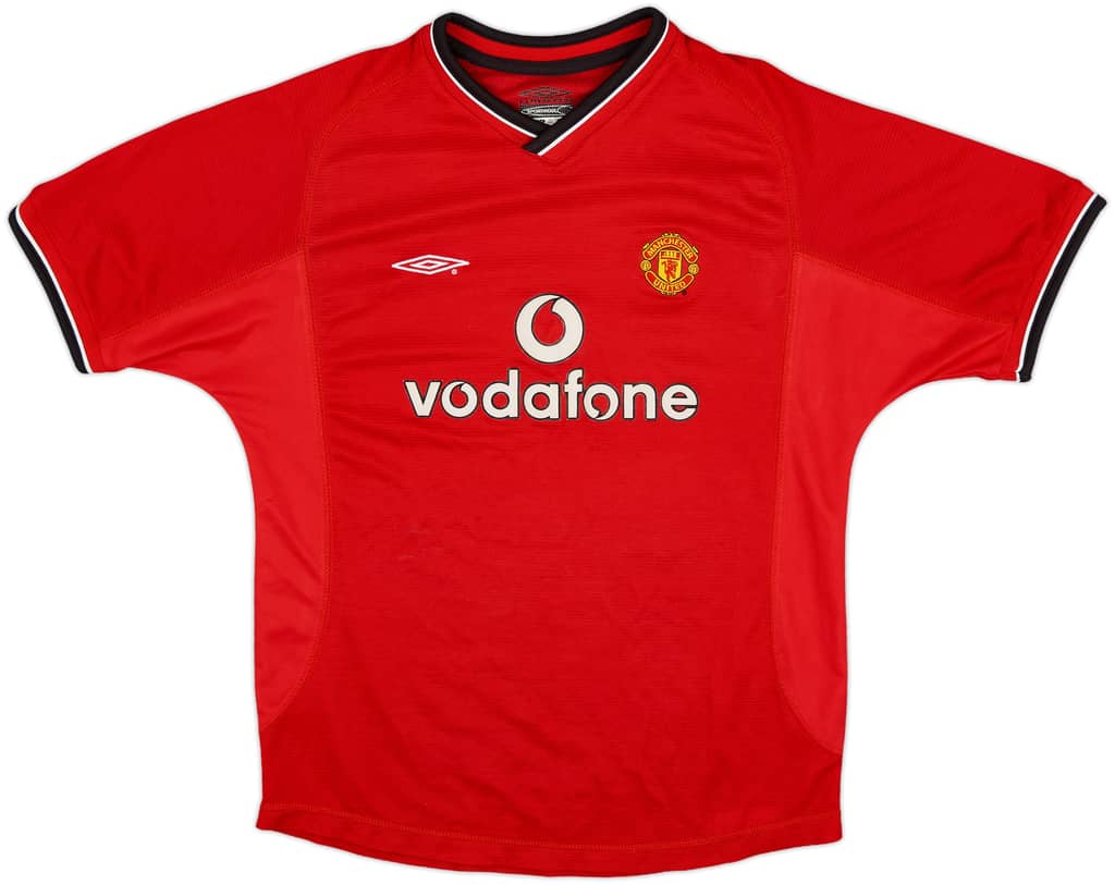 2000-02 Manchester United Home Shirt - 9/10 - (L.Boys)
