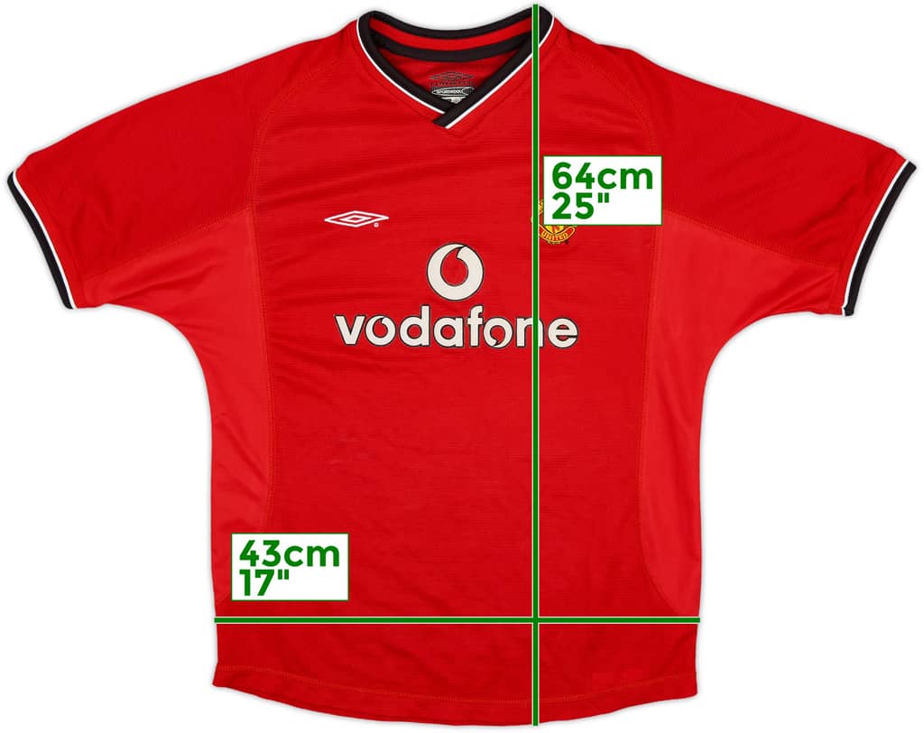2000-02 Manchester United Home Shirt - 9/10 - (L.Boys)