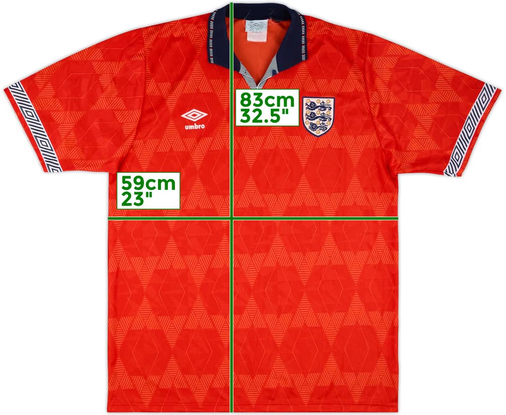 1990-93 England Away Shirt - 10/10 - (L)