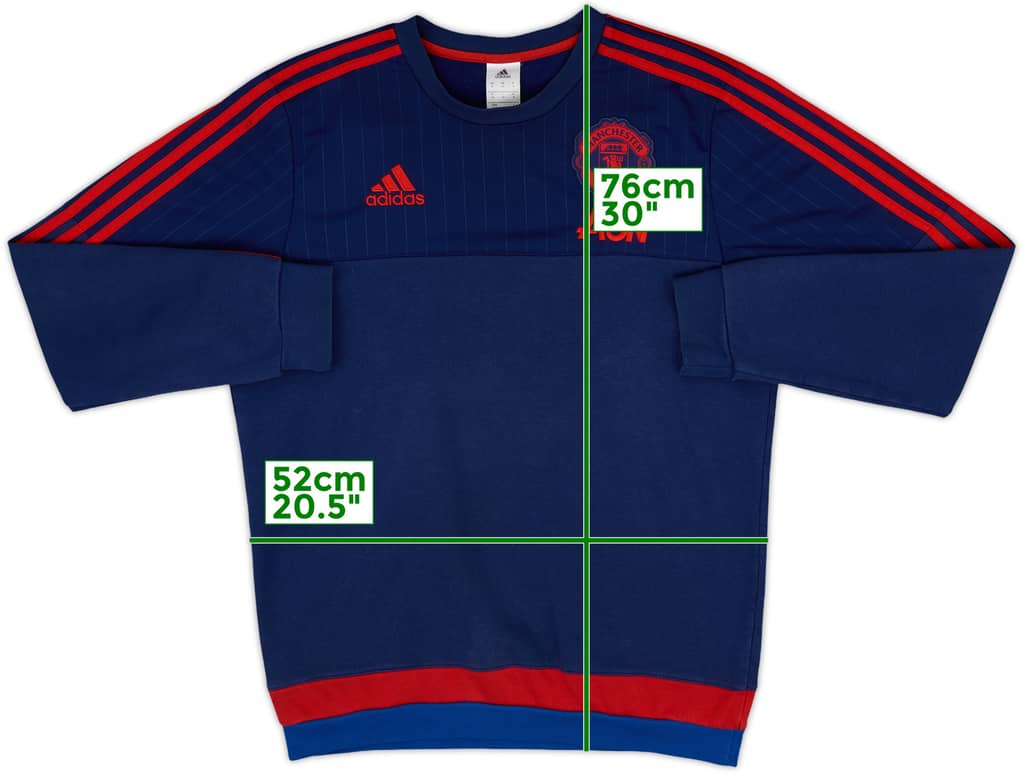 2015-16 Manchester United adidas Sweat Top - 7/10 - (M)
