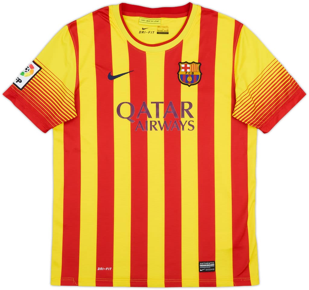 2013-15 Barcelona Away Shirt - 8/10 - (XL.Boys)
