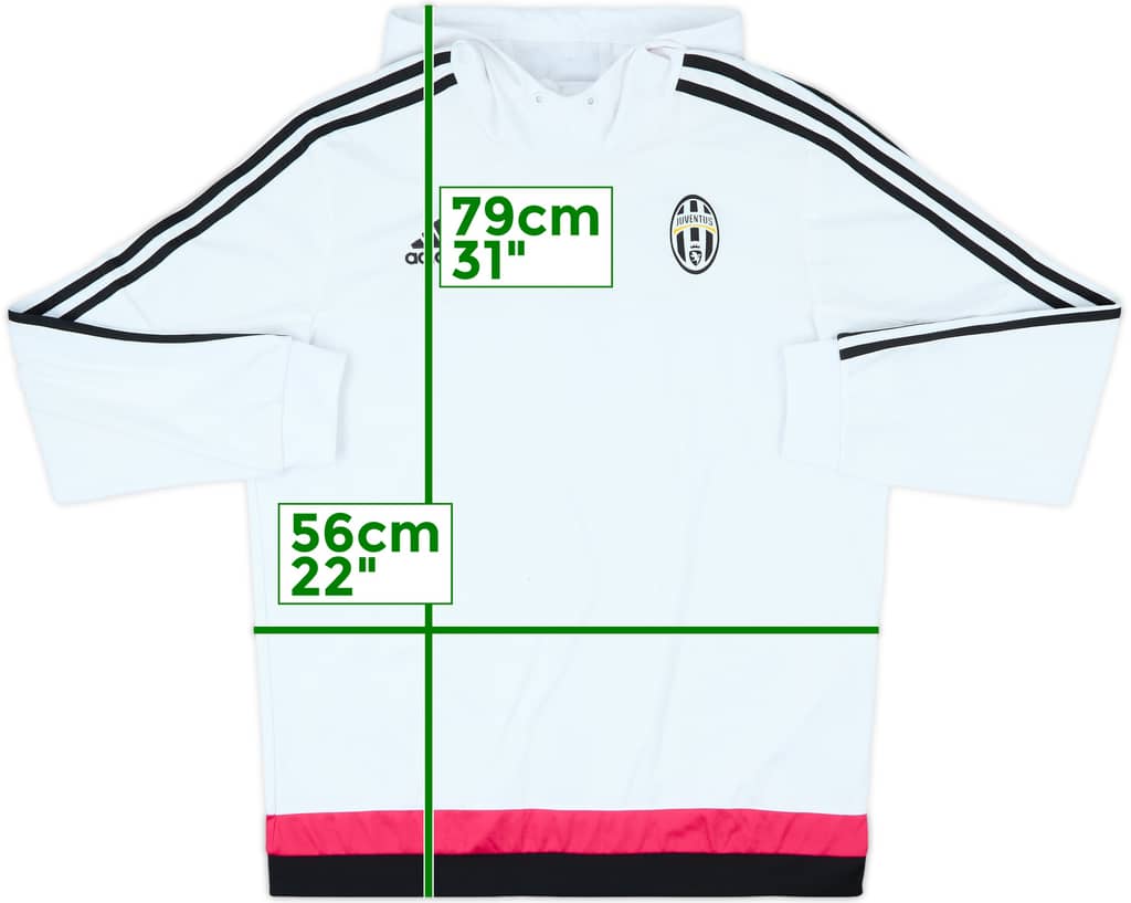 2015-16 Juventus adidas Hooded Sweat Top - 8/10 - (L)