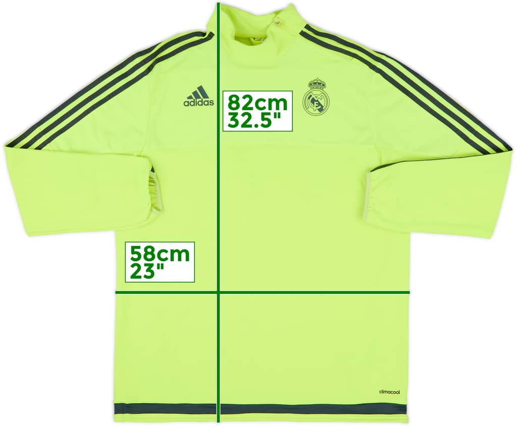 2015-16 Real Madrid adidas 1/4 Zip Drill Top - 8/10 - (L)