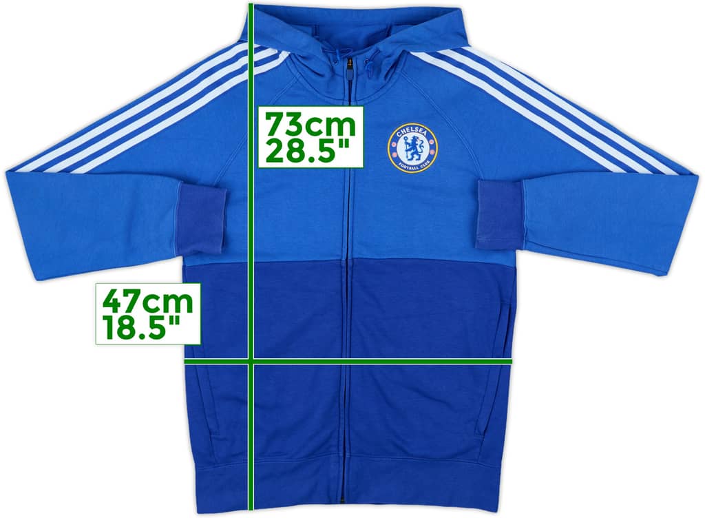2014-15 Chelsea adidas Hooded Track Jacket - 8/10 - (S)