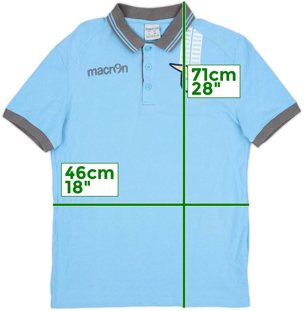 2013-14 Lazio Macron Polo Shirt - 7/10 - (L)