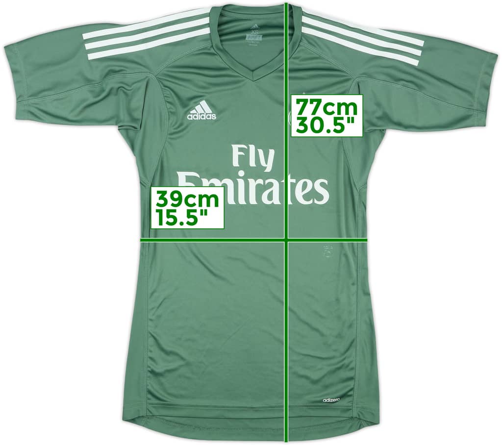 2017-18 Real Madrid GK S/S Shirt - 8/10 - (XS)