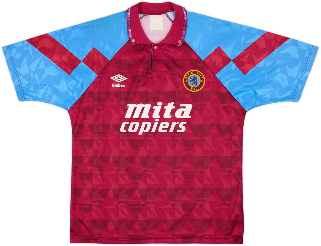 1990-92 Aston Villa Home Shirt - 8/10 - (L)