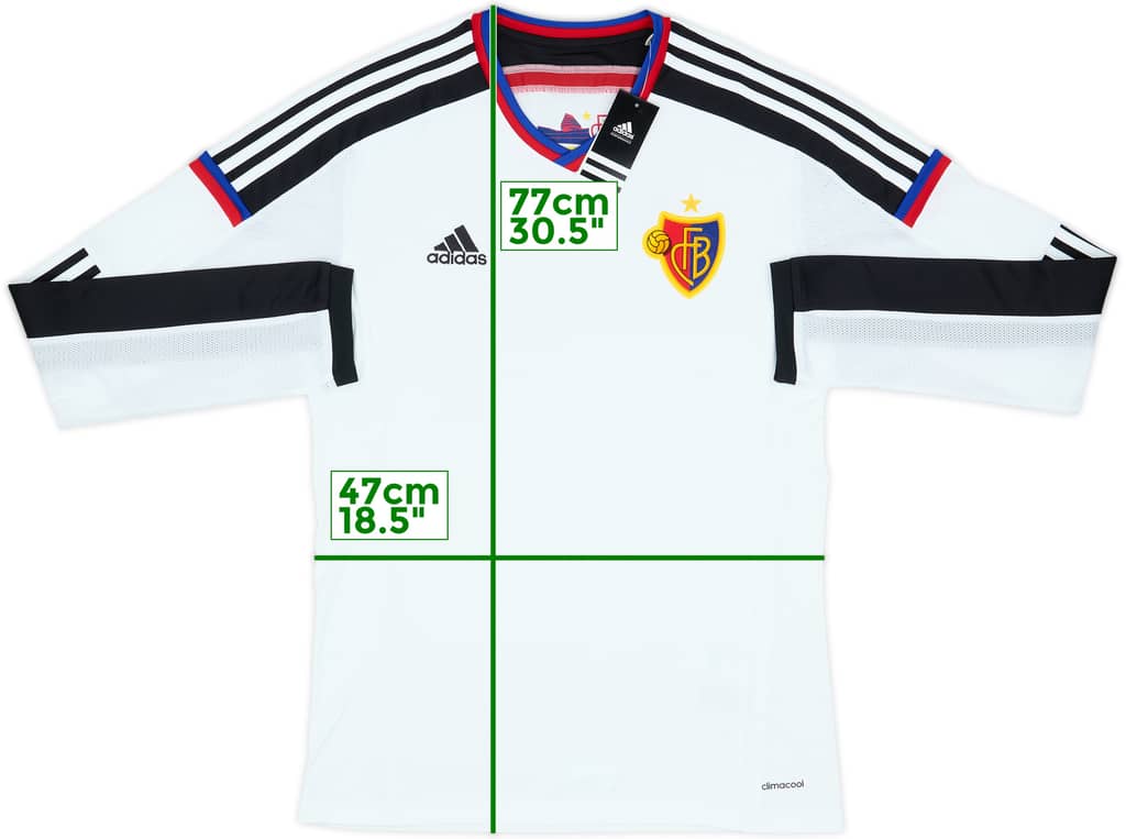 Camiseta de visitante versión jugador L/S del FC Basel 2014-15 (M)
