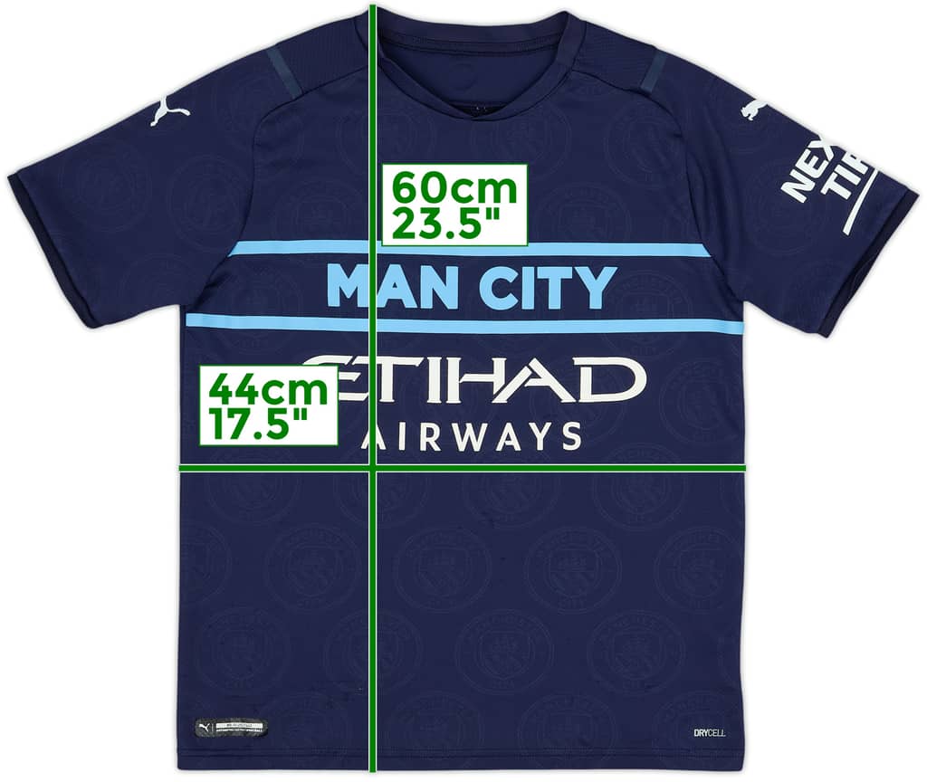 2021-22 Manchester City Third Shirt - 6/10 - (13-14 Years)