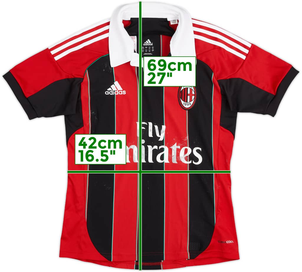 2012-13 AC Milan Home Shirt - 4/10 - (13-14 Years)