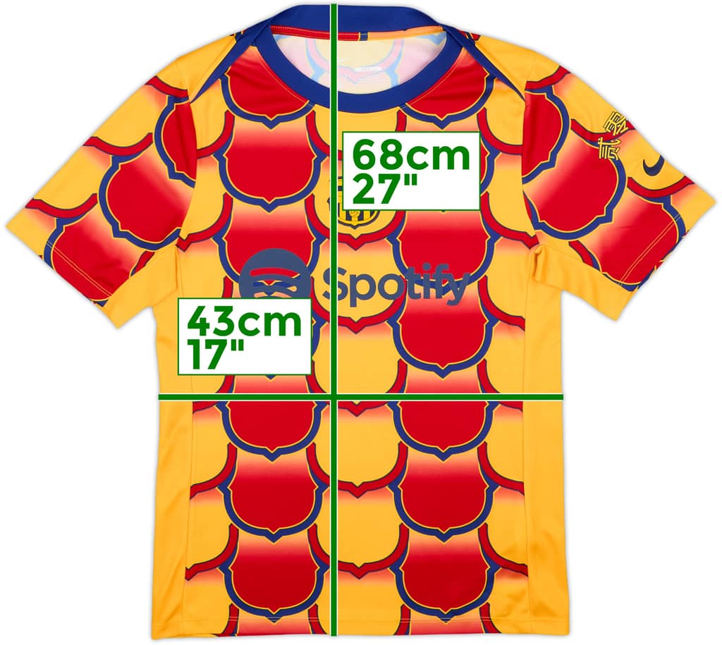 2023-24 Barcelona Nike Lunar New Year Pre-Match Training Shirt - 9/10 - (S)