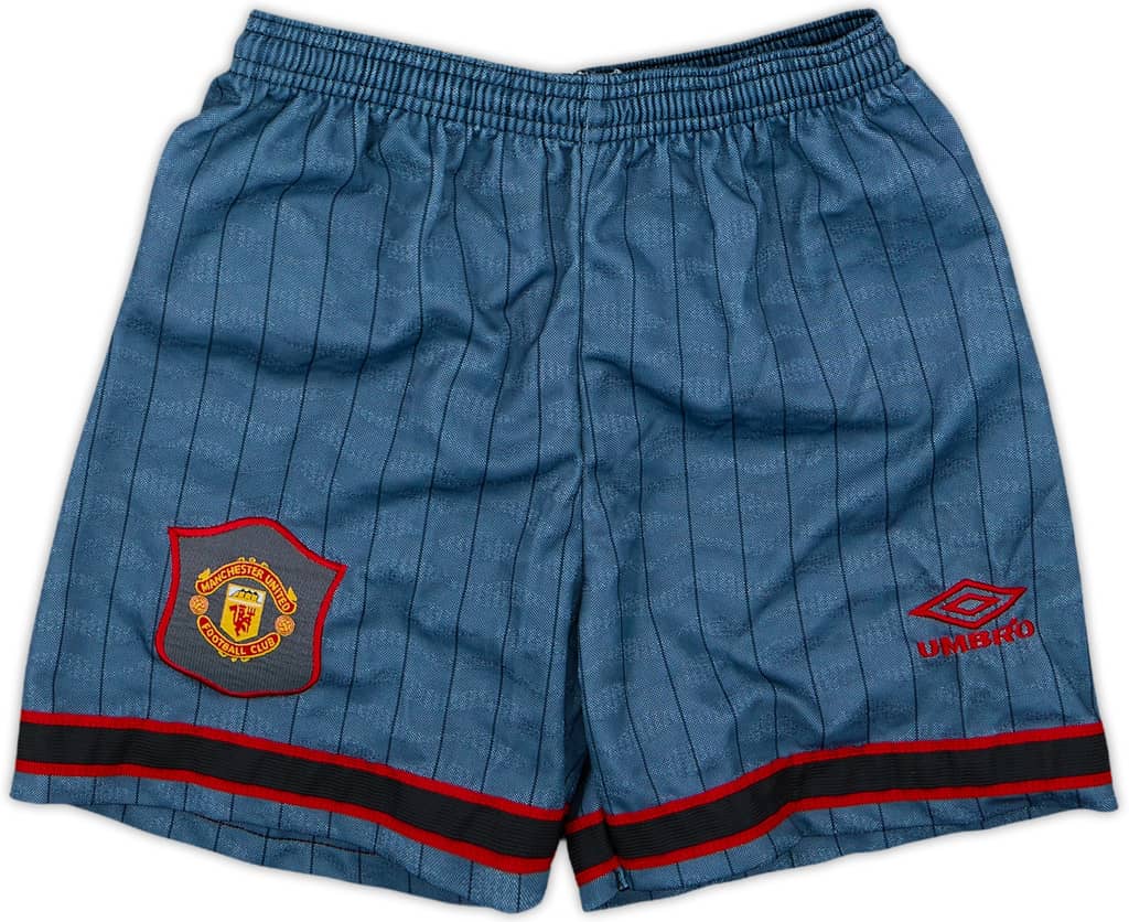 1995-96 Manchester United Away Shorts - 8/10 - (12-13 Years)