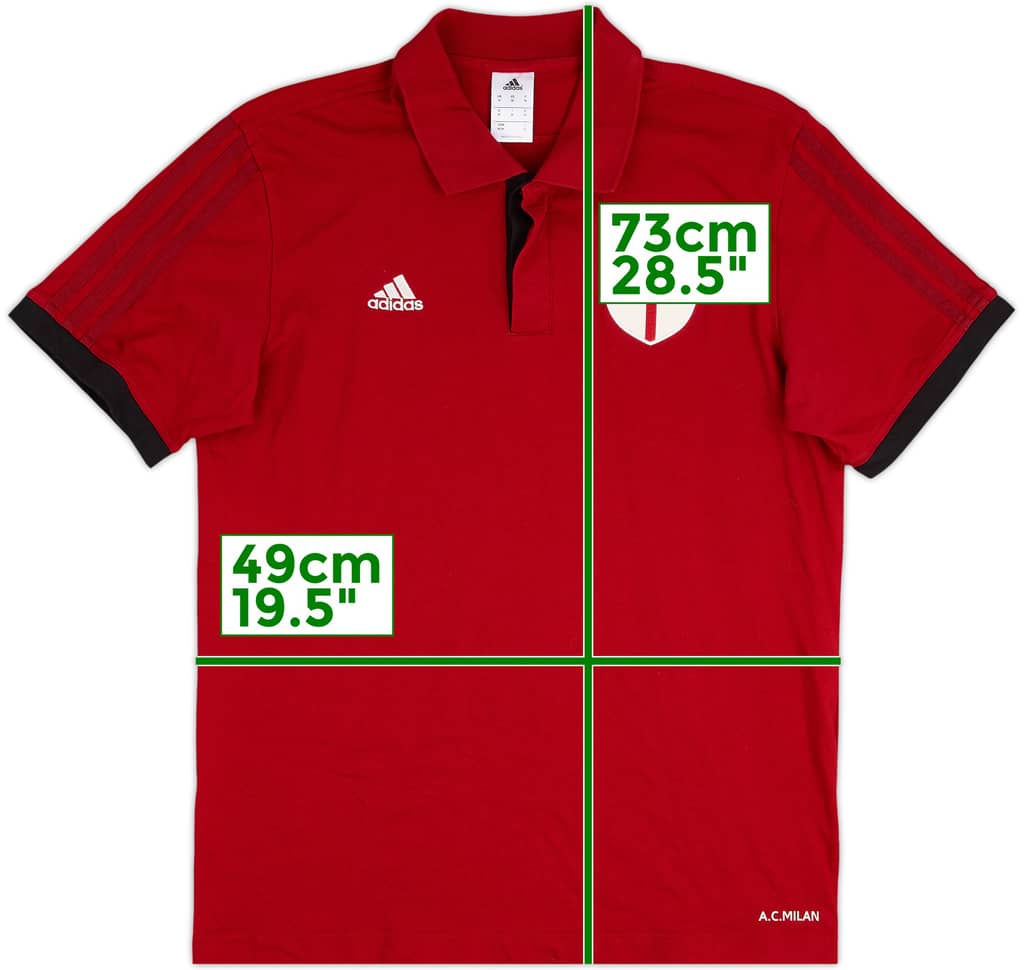 2014-15 AC Milan adidas Polo Shirt - 9/10 - (M)