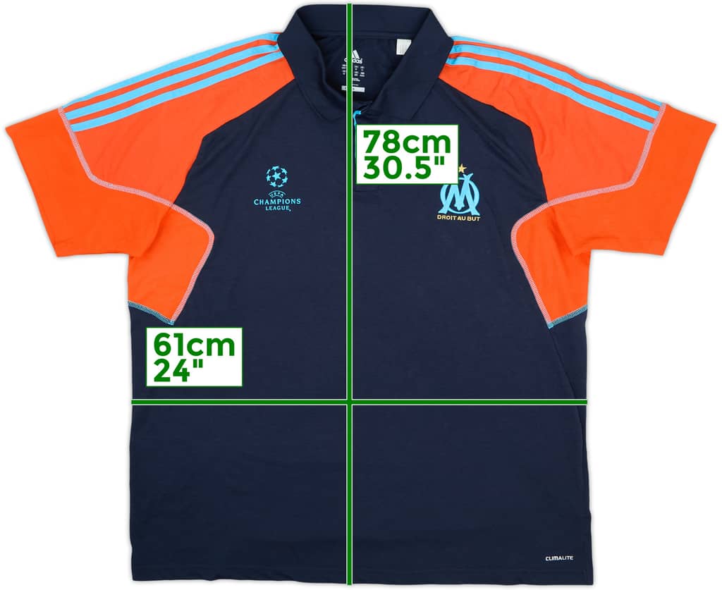 2011-12 Olympique Marseille adidas CL Polo Shirt - 8/10 - (3XL)