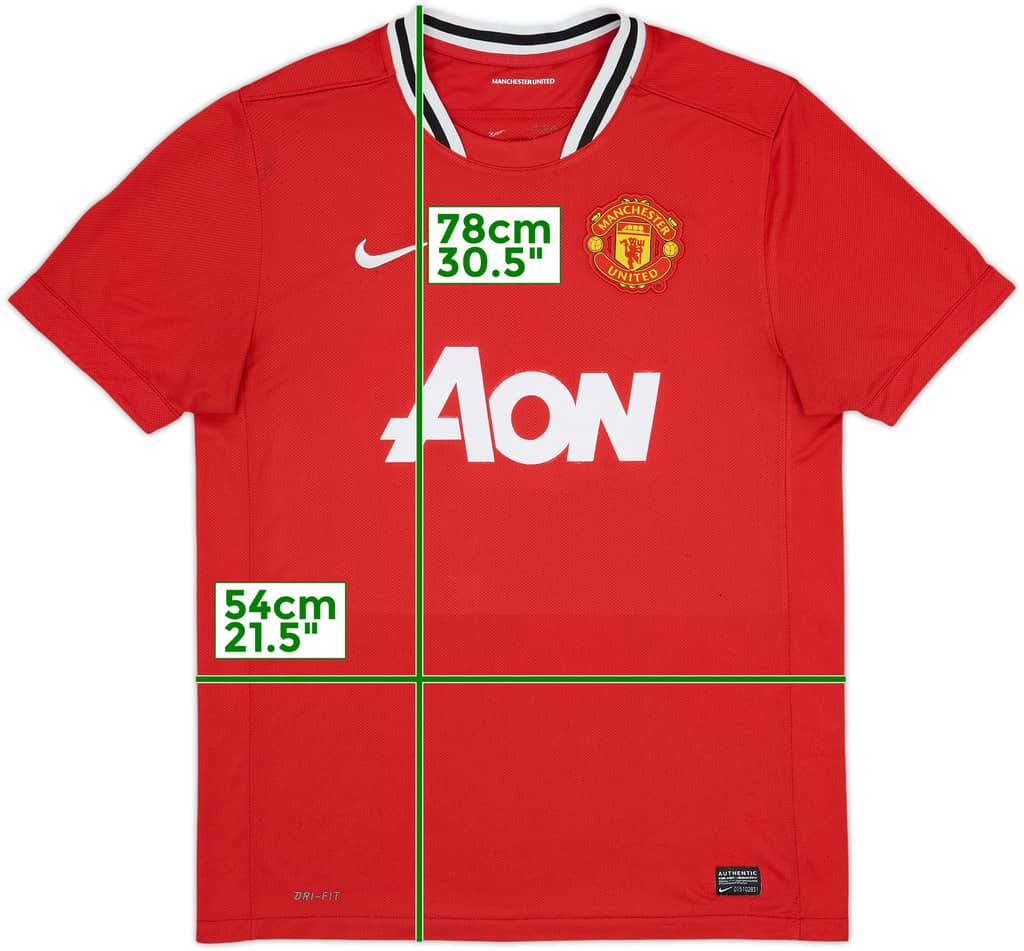 2011-12 Manchester United Home Shirt - 7/10 - (L)