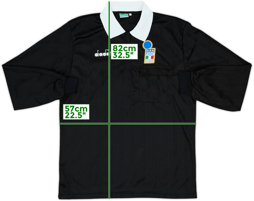 1994-95 Italy FIGC Diadora Referee L/S Shirt - 9/10 - (XL)