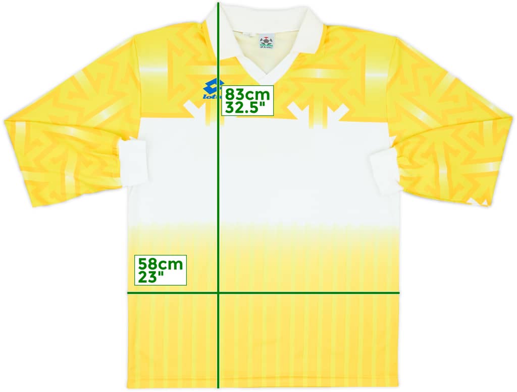 1990s Lotto Template L/S Shirt - 8/10 - (XXL)
