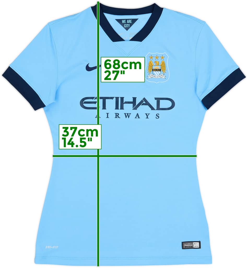 2014-15 Manchester City Home Shirt - 8/10 - (Women's S)