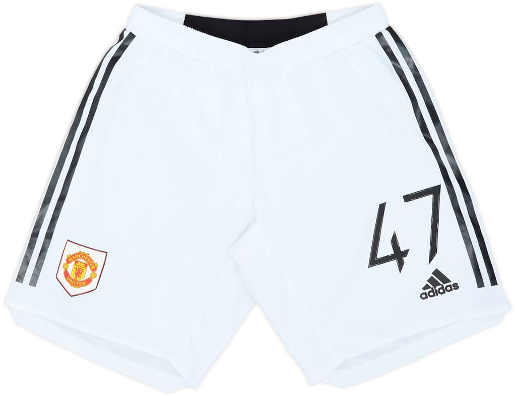 2022-23 Manchester United Authentic Home Shorts #47 - 8/10 - (M)