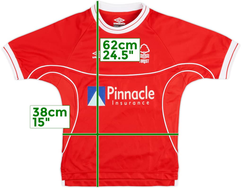2000-02 Nottingham Forest Home Shirt - 9/10 - (9-10 Years)