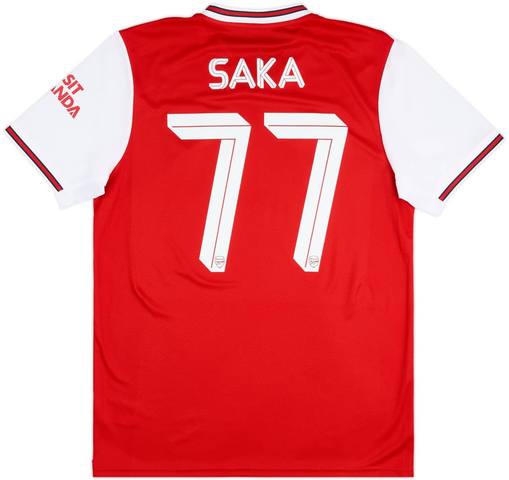 2019-20 Arsenal Home Shirt Saka #77