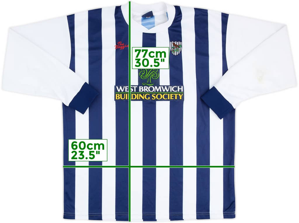 2002-03 West Brom Home L/S Shirt - 8/10 - (XXL)