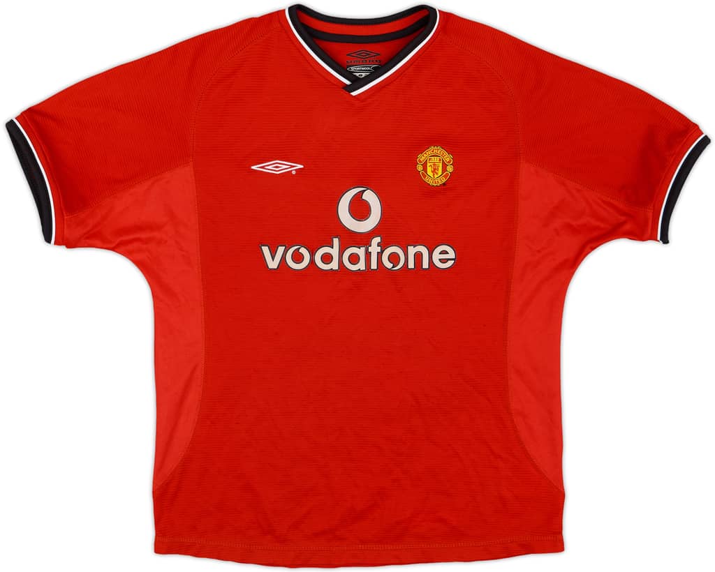 2000-02 Manchester United Home Shirt - 8/10 - (L.Boys)