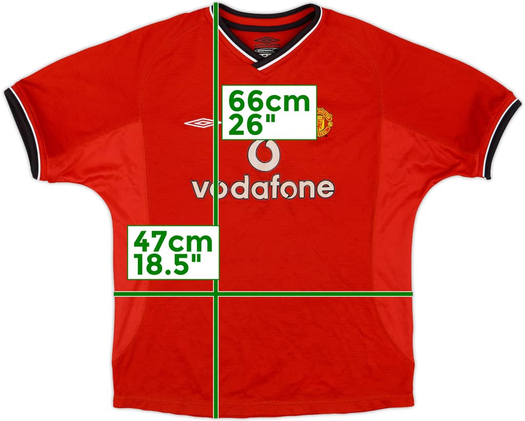 2000-02 Manchester United Home Shirt - 8/10 - (L.Boys)