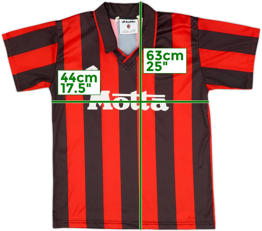 1993-94 AC Milan Home Shirt - 9/10 - (XL.Boys)