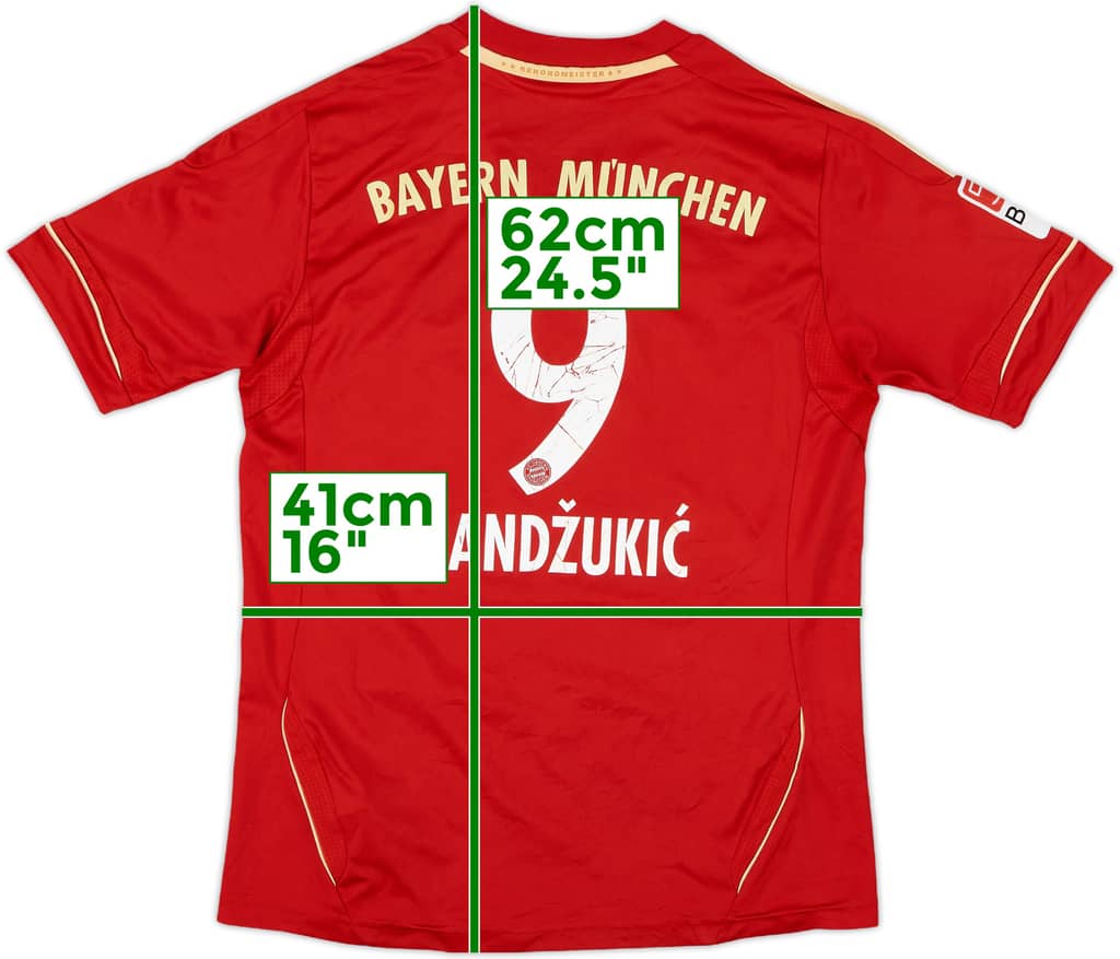 2012-13 Bayern Munich Home Shirt Mandzukic #9 - 6/10 - (M.Boys)