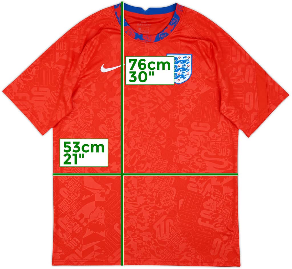 2020-21 England Nike Training Shirt - 9/10 - (L)
