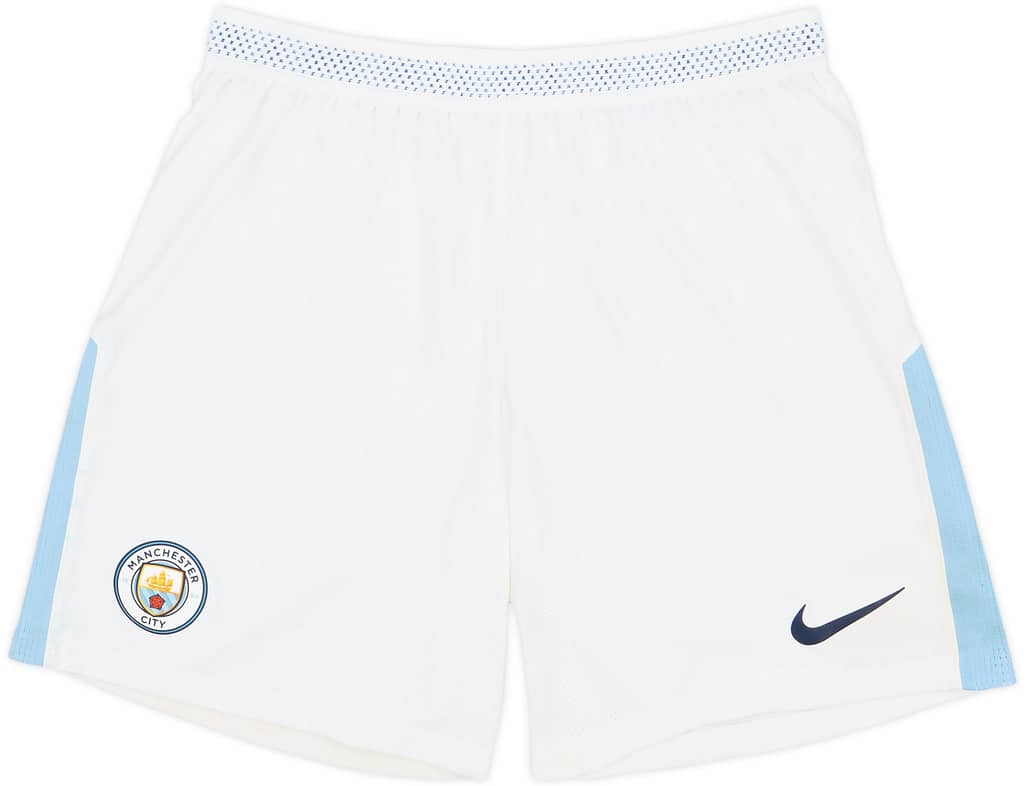 2017-18 Manchester City Authentic Home Shorts - 4/10 - (L.Boys)