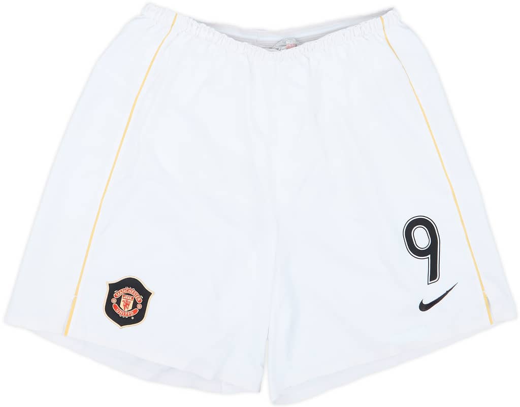 2006-07 Manchester United Player Issue Home Shorts #9 (Saha) - 7/10 - (L)