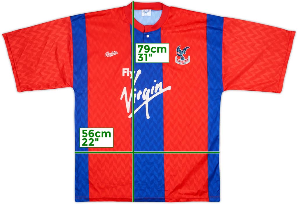 1990-91 Crystal Palace Home Shirt - 8/10 - (L)