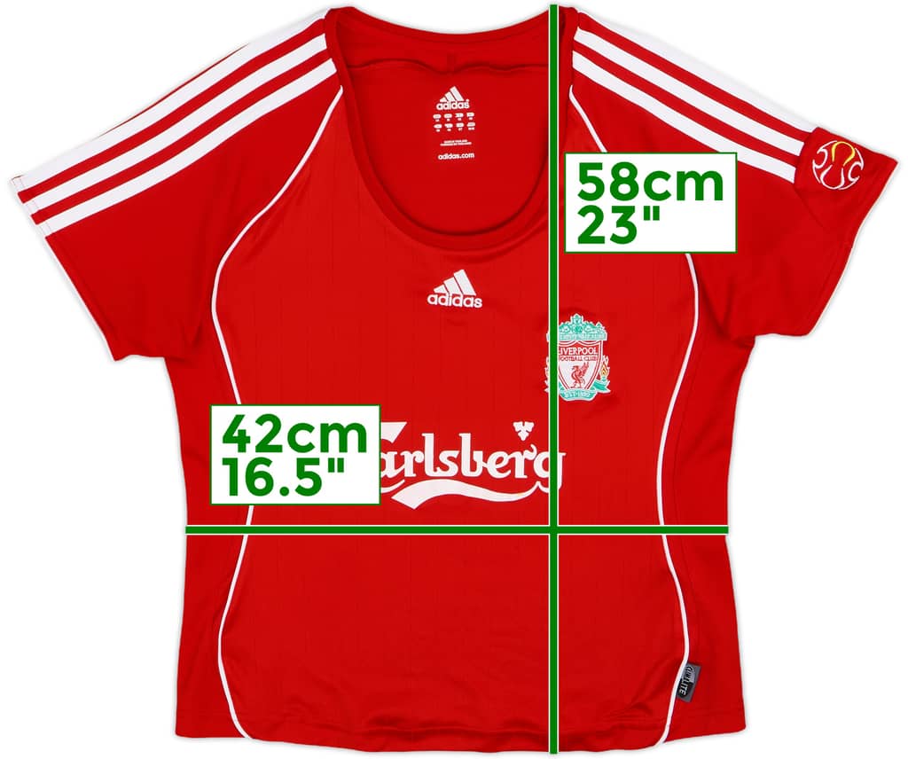 2006-08 Liverpool Home Shirt - 9/10 - (Women's M)