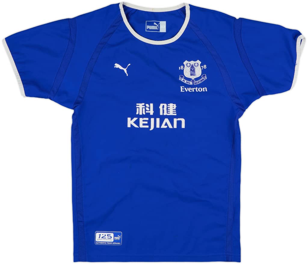 2003-04 Everton Home Shirt - 8/10 - (S.Boys)
