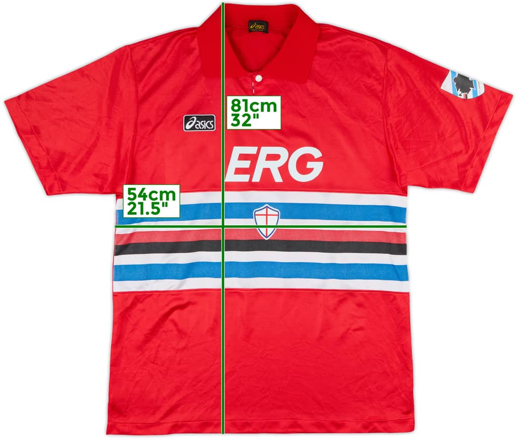 1992-94 Sampdoria Third Shirt - 8/10 - (XL)