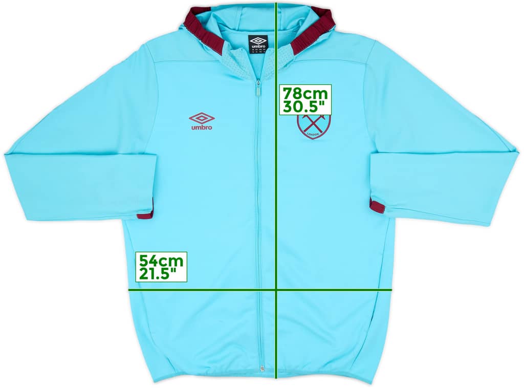 2016-17 West Ham Umbro Hooded Track Jacket - 7/10 - (XL)
